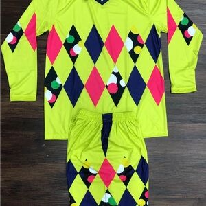 Colorful Geometric Pattern Sports Set Jorge Campos portero Soccer